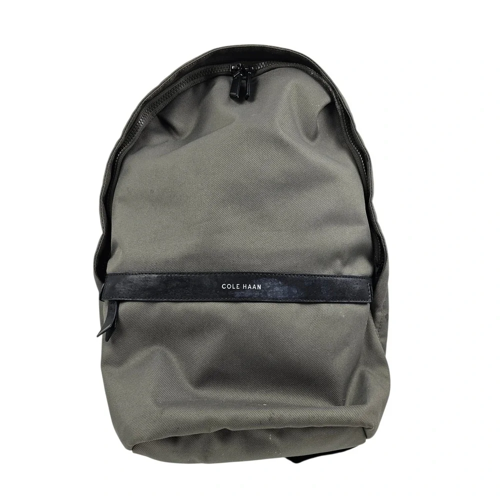 Cole Haan Grandseries Backpack Olive Green Twill Minimalist Commuter Bag